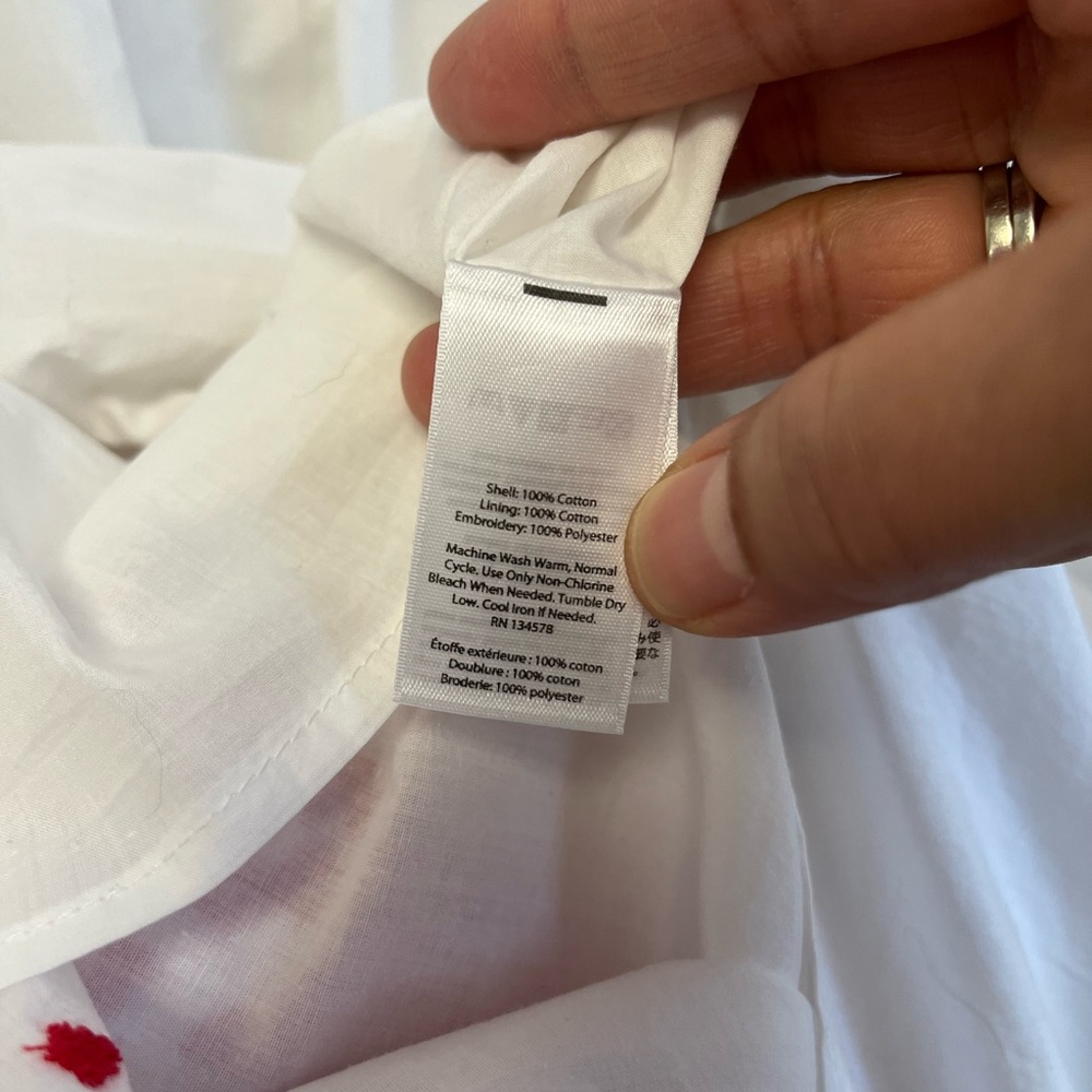 Vineyard Vines White/Red‎ Embroidered Maxidress Sz. 10 NWT - Picture 7 of 7